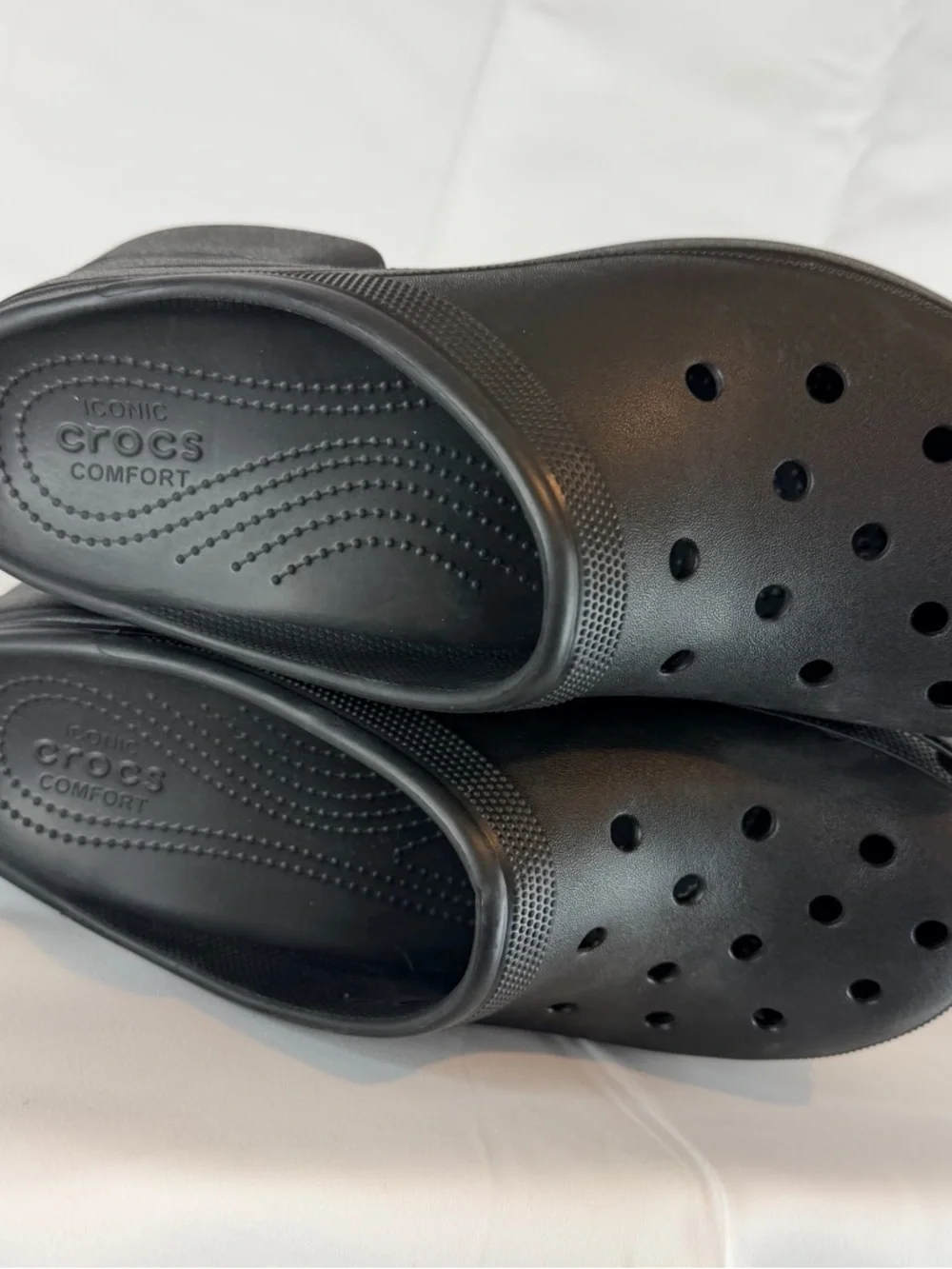 CROCS Women’s Size 12 Shoes Mule Platform Style Slip-On NEW Black Chunky
